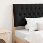 vidaXL Tête de lit capitonnée Noir 100 cm Pin massif