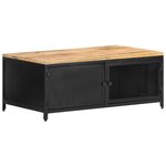 vidaXL Table basse 90x50x37 cm Bois massif de manguier brut