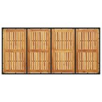 vidaXL Table de jardin et dessus en bois d'acacia noir résine tressée