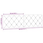 vidaXL Coussin de tête de lit gris foncé 180 cm velours