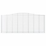 vidaXL Paniers à gabions arqués 7 Pièces 400x50x160/180 cm fer galvanisé