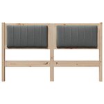 vidaXL Tête de lit capitonnée Marron 140 cm Pin massif