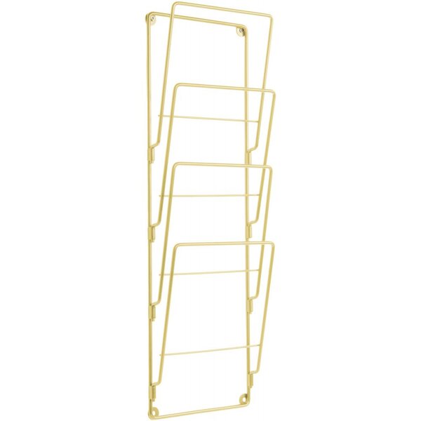 Porte revue mural 4 compartiments métal mag