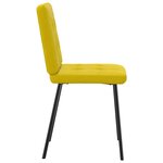 vidaXL Chaises à manger lot de 6 jaune velours