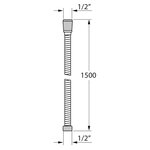 Tiger flexible de douche fluxhose 150 cm chrome