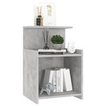 vidaXL Table de chevet Gris béton 40x35x60 cm Aggloméré