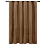 vidaXL Rideau occultant avec anneaux en métal Velours Beige 290x245 cm