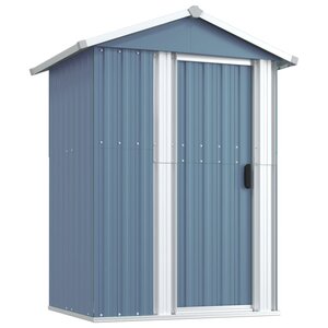 vidaXL Abri de jardin Gris 126x97 5x177 cm Acier galvanisé