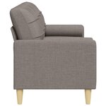 vidaXL Canapé 3 places avec oreillers décoratifs taupe 210 cm tissu