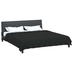 vidaXL Duvet d'été simple Noir 220 x 260 cm Microfibre