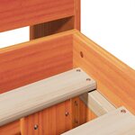 vidaXL Cadre de lit sans matelas cire marron 180x200cm bois pin massif