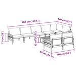 vidaXL Ensemble de canapé de jardin 9 Pièces Anthracite Acier