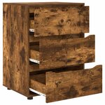 vidaXL Armoire de rangement Chêne fumé 60 x 48 x 81 cm