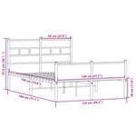 vidaXL Cadre de lit sans matelas chêne sonoma 120x190 cm