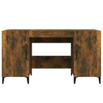 vidaXL Bureau Chêne fumé 140x50x75 cm Bois d'ingénierie