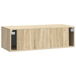 vidaXL Meuble TV mural Chêne Sonoma 98 x 41 x 30 cm Bois d'ingénierie