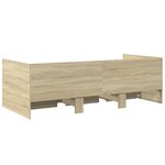 vidaXL Lit de jour et tiroirs chêne sonoma 90x200cm bois d'ingénierie