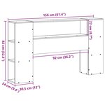 vidaXL Tête de lit avec rangement 150 cm bois massif de pin