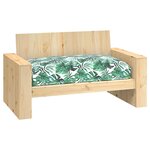 vidaXL Coussin pour assise de palette Floral Motif de feuille