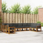 vidaXL Ensemble de canapés d'extérieur 10 Pièces Naturel et Anthracite