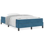 vidaXL Lit boxspring avec matelas Bleu foncé 120 x 200 cm Velours