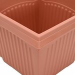 vidaXL Pot de Fleurs Carré 6 pc Rouge brique 43 x 43 x 33 5 cm