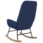 vidaXL Chaise à bascule Bleu Tissu