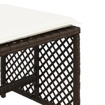 vidaXL Tabourets de jardin et coussins lot de 4 marron résine tressée