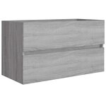 vidaXL Ensemble de meubles de salle de bain 2 Pièces Sonoma gris