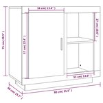 vidaXL Buffet Gris béton 80x40x75 cm