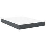vidaXL Matelas de Lit avec matelas Gris 140 x 190 cm tissu