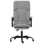 vidaXL Fauteuil de massage inclinable de bureau Gris clair Tissu
