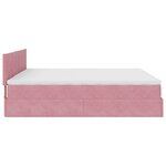 VidaXL Cadre de lit ottoman avec matelas rose 160x200 cm velours