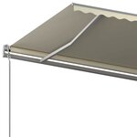 vidaXL Auvent automatique rétractable avec poteaux 6x3 m Crème