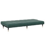 vidaXL Canapé-lit à 2 places avec repose-pied vert foncé velours