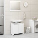 vidaXL Ensemble de meubles de bain 3 Pièces Blanc Bois d'ingénierie