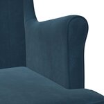 vidaXL Fauteuil Bleu Velours