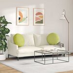vidaXL Coussins de siège 2 pc Tissu Vert clair Ø50 x 19 cm