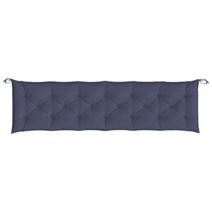 vidaXL Coussin de banc de jardin bleu marine 200x50x7 cm tissu oxford
