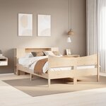 vidaXL Cadre de lit sans matelas 135x190 cm bois de pin massif