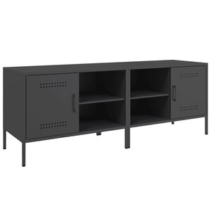 vidaXL Meubles TV 2 Pièces noir 68x39x50 5 cm acier