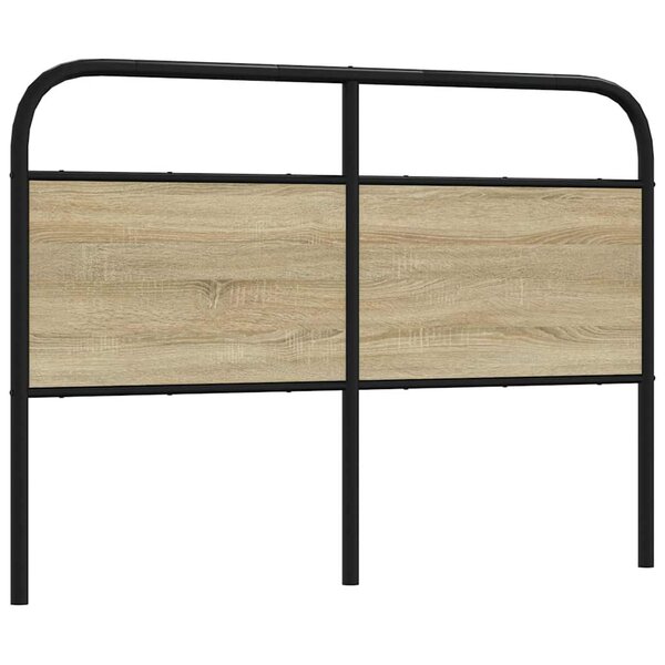 vidaXL Tête de lit chêne sonoma 135 cm acier et bois d'ingénierie