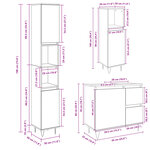 vidaXL Ensemble de meubles de salle de bain 3 Pièces chêne sonoma