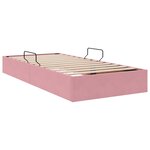 vidaXL Cadre de lit ottoman avec stockage Rose 100 x 200 cm Velours