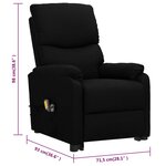 vidaXL Fauteuil de massage Noir Tissu