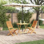 vidaXL Ensemble bistro pliant 3 Pièces Marron Bois d'acacia massif