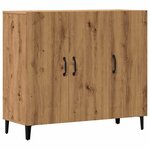 vidaXL Buffet chêne artisanal 90x34x80 cm bois d'ingénierie