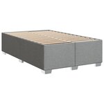 vidaXL Sommier à lattes de lit avec matelas Gris clair 120x200cm Tissu