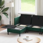 vidaXL Ensemble de meubles pour le salon 5 Pièces Vert foncé Velours