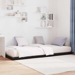 vidaXL Cadre de lit surélevé Chêne noir 71 5 x 190 cm